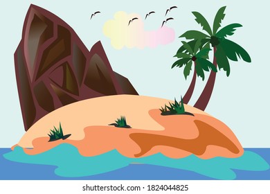 beautiful tourist spot, desert island