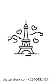 beautiful tower logo for love people suitable for logo design