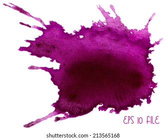 Beautiful Traced Vector Watercolor Splatter.