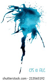 Beautiful traced vector watercolor splatter.