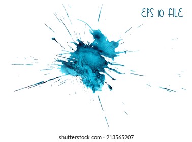 Beautiful traced vector watercolor splatter.