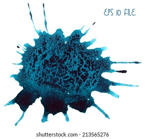 Beautiful traced vector watercolor splatter.