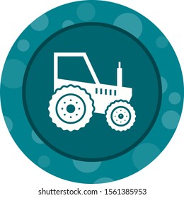 Beautiful Tractor Glyph Vector Icon