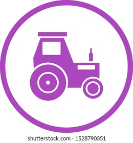 Beautiful Tractor Vector Glyph Icon
