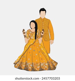 Beautiful Traditional and Abstract Couple Dress Design. Illustrator and designer. Wedding Invites, save the date, Birthday Invites, Video Invites, E-Cards.