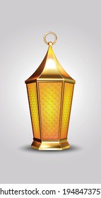 Beautiful traditional Arabian Lamp,
Islamic Ornament, an identical lamp
Illustration.