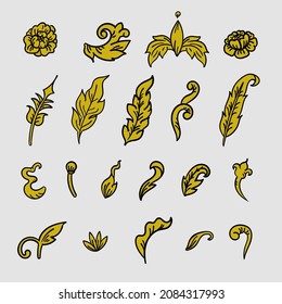 Beautiful traditional gold delicate Thai ornament vector 