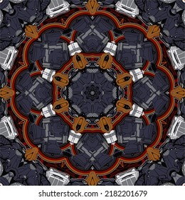 Schöner, traditioneller Farbverlauf-Abstrakter-Mandala-Hintergrund