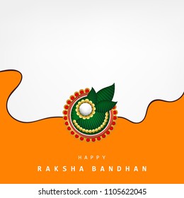 Beautiful Traditional Rakhi Greeting Card Design for Rakhi Festival, Happy Raksha Bandhan.