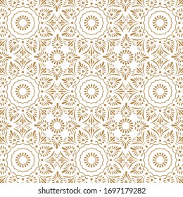 beautiful traditional seamless pattern in royal texture. premium vector illustration. ethnic Indian, turkish and arabic motifs.