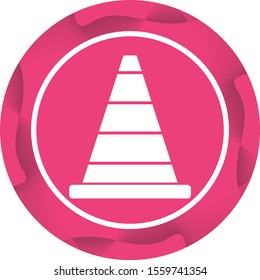 Beautiful Traffic Cone Glyph Vector Icon