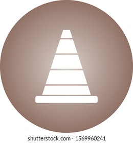 Beautiful Traffic Cone Glyph Vector Icon