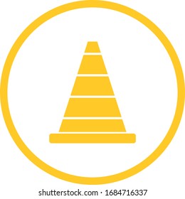 Beautiful Traffic Cone Glyph Vector Icon