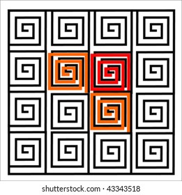 Beautiful transparent geometric patterns, isolated over white background and groups, vector illustration