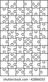 Beautiful transparent jigsaw puzzle vector - place your picture under