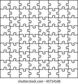 Beautiful transparent jigsaw puzzle vector