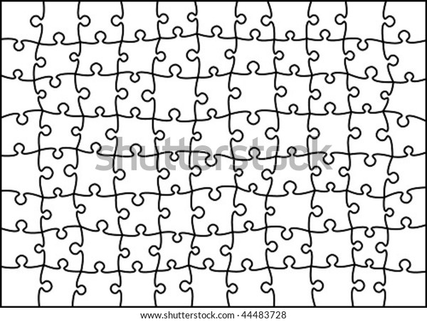 Beautiful Transparent Jigsaw Puzzle Vector Place Stock Vektorgrafik Lizenzfrei