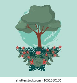 Beautiful tree cartoon
