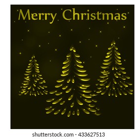 Beautiful tree Christmas and New Year decorative background