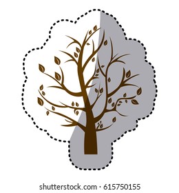 beautiful tree color icon, vector illustration design