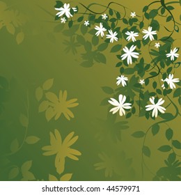 Beautiful tree with flowers, spring background