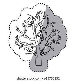 beautiful tree line icon, vector illustration design