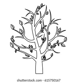 beautiful tree line icon, vector illustration design