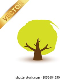 Beautiful tree  on a white background.