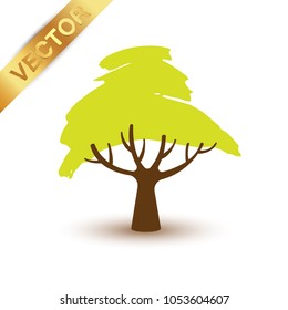 Beautiful tree  on a white background.