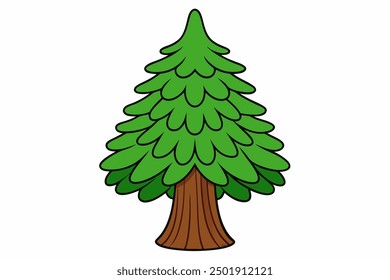 A   beautiful tree vector art in white background illustration