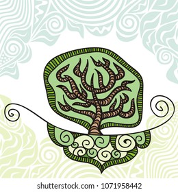 Beautiful tree. Vector illustration