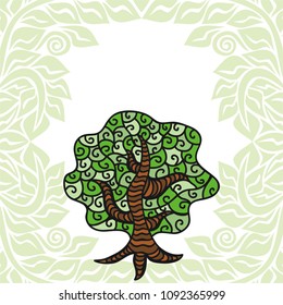 Beautiful tree. Vector illustration