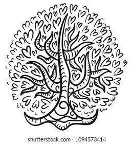 Beautiful tree. Vector illustration