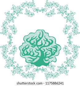 Beautiful tree. Vector illustration