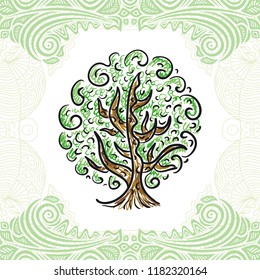 Beautiful tree. Vector illustration