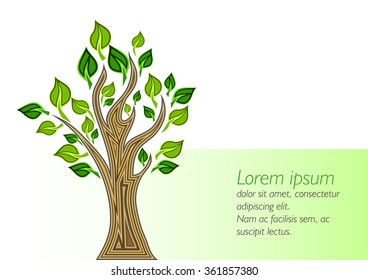 Beautiful  tree. vector illustration