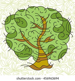 Beautiful tree. Vector illustration.