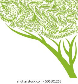 Beautiful tree. Vector illustration.