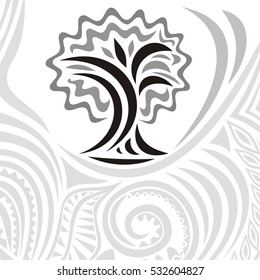 Beautiful tree. Vector illustration.