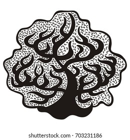 Beautiful tree. Vector illustration.