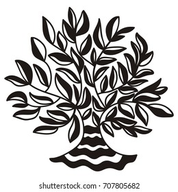Beautiful tree. Vector illustration.