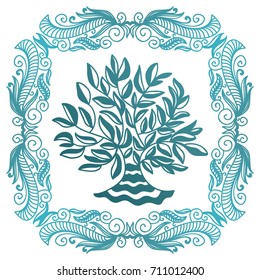 Beautiful tree. Vector illustration.