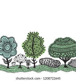 Beautiful trees. Vector illustration