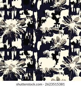  Beautiful trendy dark tropical seamless pattern silk scarf with modern frame exotic forest.square,geomatric pattern.