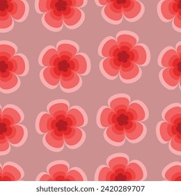 Beautiful trendy flower pattern. Big flowers. Fashionable template for design