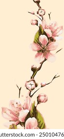 Beautiful trendy flower pattern. Big flowers. Fashionable template for design.