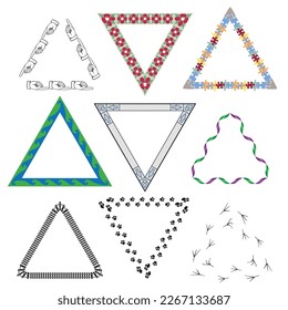 Schönes Triangle-Kunstdesign für die Verwendung von Grenzsatz 
