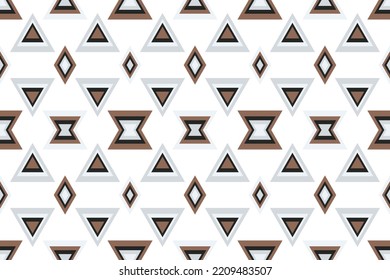 Beautiful triangle Shapes geometric pattern vector It is a pattern created by combining geometric shapes. Create beautiful fabric patterns. Design for print. Using in the fashion industry.