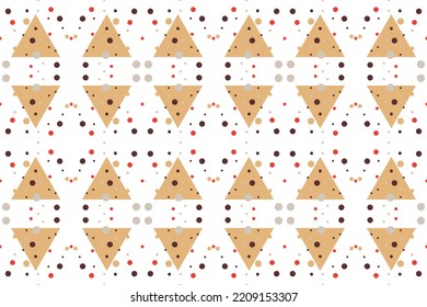 Beautiful triangle Shapes geometrical pattern vector It is a pattern created by combining geometric shapes. Create beautiful fabric patterns. Design for print. Using in the fashion industry.