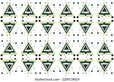 Beautiful triangle Shapes geometry pattern vector It is a pattern created by combining geometric shapes. Create beautiful fabric patterns. Design for print. Using in the fashion industry.